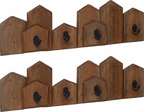 vidaXL Umeraș Maro 48 x 8 x 15 cm Lemn masiv de mahon