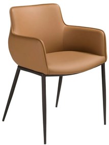 Scaun design LUX, Metal, Piele Sintetica Brown