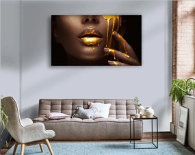 Tablou canvas buze aurii - 120x80cm