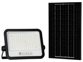 Proiector solar LED reglabil 200W 3,2V IP65 10000 mAh, negru, cu telecomandă