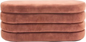 Bancheta cu spatiu de depozitare, Catifea Maro-Ruginiu, VOQUE 115cm A-46691 VC