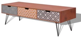 243398 vidaXL Comodă TV cu 3 sertare, 120x40x36 cm, maro