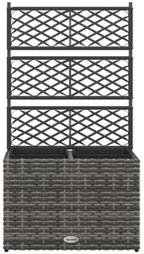 Outsunny Pat de Flori Autoportant cu Două Cutii pentru Plante, Ideal pentru Grădină, Design Modern, 57x30x107cm, Mixt Gri | Aosom Romania