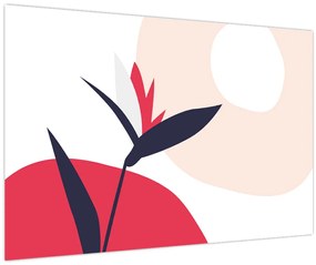 Tablou - Abstracție florală roz N⁰1 (90x60 cm)