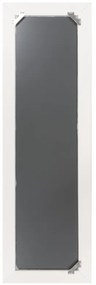Oglinda dreptunghiulara cu rama din polistiren alba/argintie Harper, 147cm (L) x 47cm (L) x 1,8cm (H)