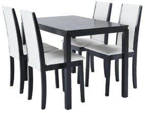 Set cină, wenge/piele eco, VENIS NEW 1+4