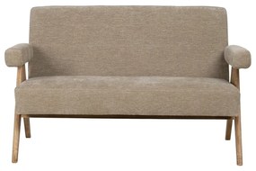 Canapea bej cu tapițerie din chenille 134 cm Rest – Ixia