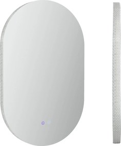 kleankin Oglindă de Perete cu Lumină LED în 3 Culori și Funcție Anti-Aburire, 81x51x4.5 cm, Transparent | Aosom Romania