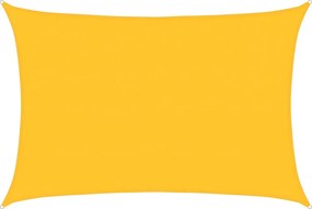 vidaXL Pânză parasolar, galben dreptunghiular 5x7 m, HDPE, 160 g/m²