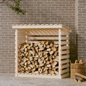 Rastel pentru lemne de foc, 108x73x108 cm, lemn masiv de pin Maro, 108 x 73 x 108 cm