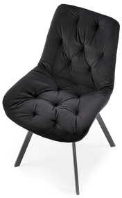 Scaun catifea K519 velvet negru