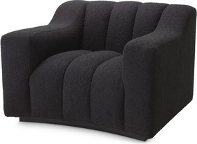 Fotoliu design LUX Kelly boucle negru 115206 HZ