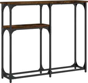 vidaXL Măsuță consolă, stejar fumuriu, 90x22,5x75 cm, lemn prelucrat