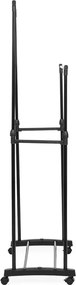 Suport pentru haine negru cu roți din metal 80x160x42 cm Roald – Yes Everyday