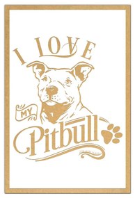 Tablouri   I Love My Dog   Gravate Laser cu Rasa Preferata