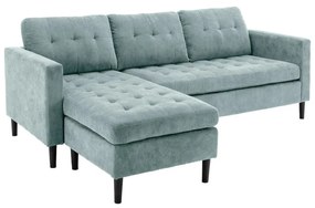 Coltar modern, Catifea raiata, Aqua, STOCKHOLM 220cm