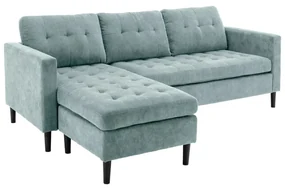 Coltar modern, Catifea raiata, Aqua, STOCKHOLM 220cm