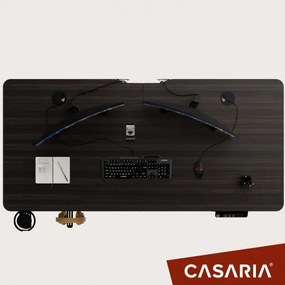 Deuba Birou de birou reglabil pe inaltime maro-140x60x118 cm