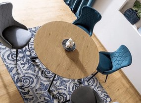 Masa rotunda Aster stejar/negru ø120/h76 cm