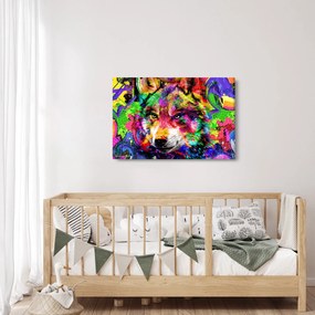 Tablou - Lupul cu graffiti (90x60 cm)
