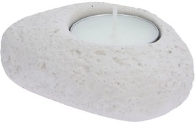 Set suporturi de lumânare din beton Stone crem, 8,5 x 3,5 x 7 cm, 3 buc.