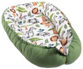 Cosulet bebelus pentru dormit Kidizi Baby Nest Cocoon 90x50 cm Safari