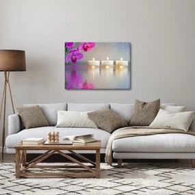 Tablou cu lumânări pe apă (70x50 cm)