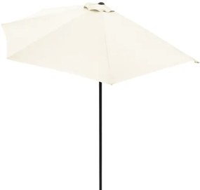 Deuba Umbrelă de soare semicirculară de grădină - crem