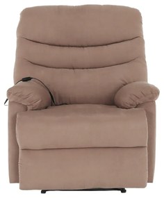Fotoliu de masaj, reglabil, material textil grej TAUPE, LAMBERT