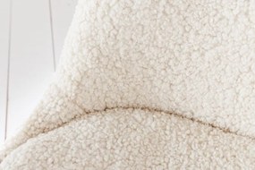 Set 4 scaune moderne Scandinavia boucle crem