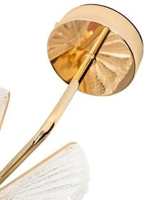 Aplica de perete LED design modern Fluture S auriu