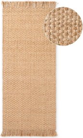 Covor tip traversă în culoare naturală reversibil/țesut manual din iută 80x200 cm Fjord – Hanse Home