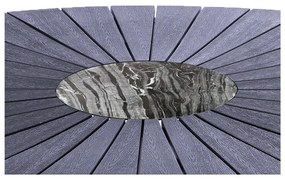 Masă de grădină cu blat din artwood și gresie Bonami Selection Marienlist, 115 x 190 cm, negru