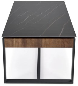 Masa de cafea Romana, neagra/nuc