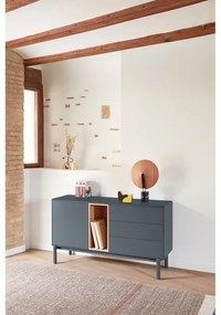Comodă joasă gri închis 137x76 cm Corvo - Teulat