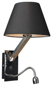 Aplica de perete cu reader LED Orlando crom/ negru 5103WA/BL MX