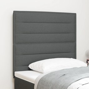 vidaXL Tăblie Design Linii Gri Întunecat 100 cm Țesătură