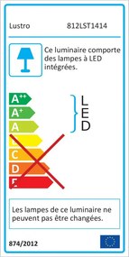 Aplica de Perete KN14, Soclu E27, Max. 40W, Culoare Maro / Auriu
