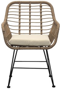 Autronic Set de grădină 1+2, metal, polyrattan,natural, AZ-F1208 NAT