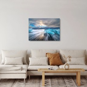 Tablou pe sticlă - Plaja Diamond Beach (70x50 cm)