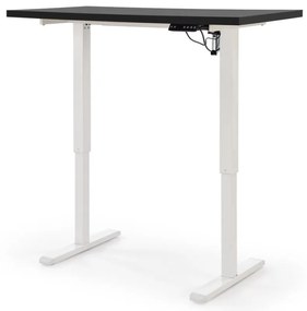 Masa de birou cu functie de reglare a inaltimii B54 negru/alb L120 cm