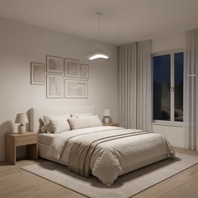 Brilagi - Lampă suspendată cu cablu WABI SABI 1xE27/40W/230V Ø 30 cm albă