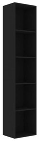800955 vidaXL Bibliotecă, negru, 40x30x189 cm, PAL