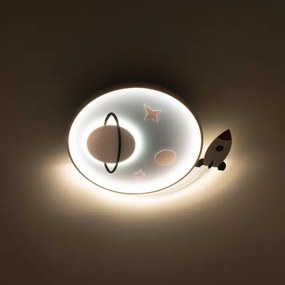 Brilagi Plafonieră LED pentru copii STARSHIP, 64W, 230V, 3000/4500/6000K, albastru