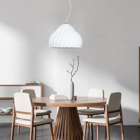 Lustră pe cablu SILVO 1xE27/60W/230V d. 38 cm alb