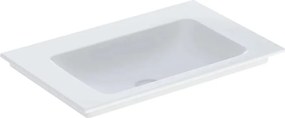 Lavoar pe mobilier Geberit One Slim 75 cm alb lucios KeraTect