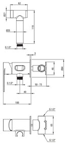 Set vas wc suspendat rimless cu capac soft close, baterie bideu, rezervor incastrat si clapeta Geberit Delta