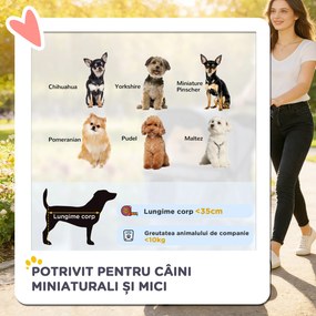 PawHut Cărucior pentru Câini Pliabil cu Benzi Reflectorizante, Roți Rotative, Frâne și Pernuță Lavabilă, Roșu | Aosom Romania