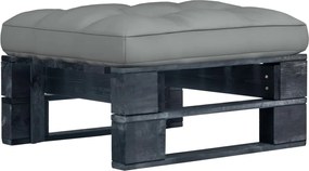 vidaXL Taburet de grădină din paleți, negru, lemn de pin tratat