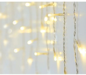 Ploaie luminoasă de Crăciun 180 LED, IP44, 6 m,alb cald